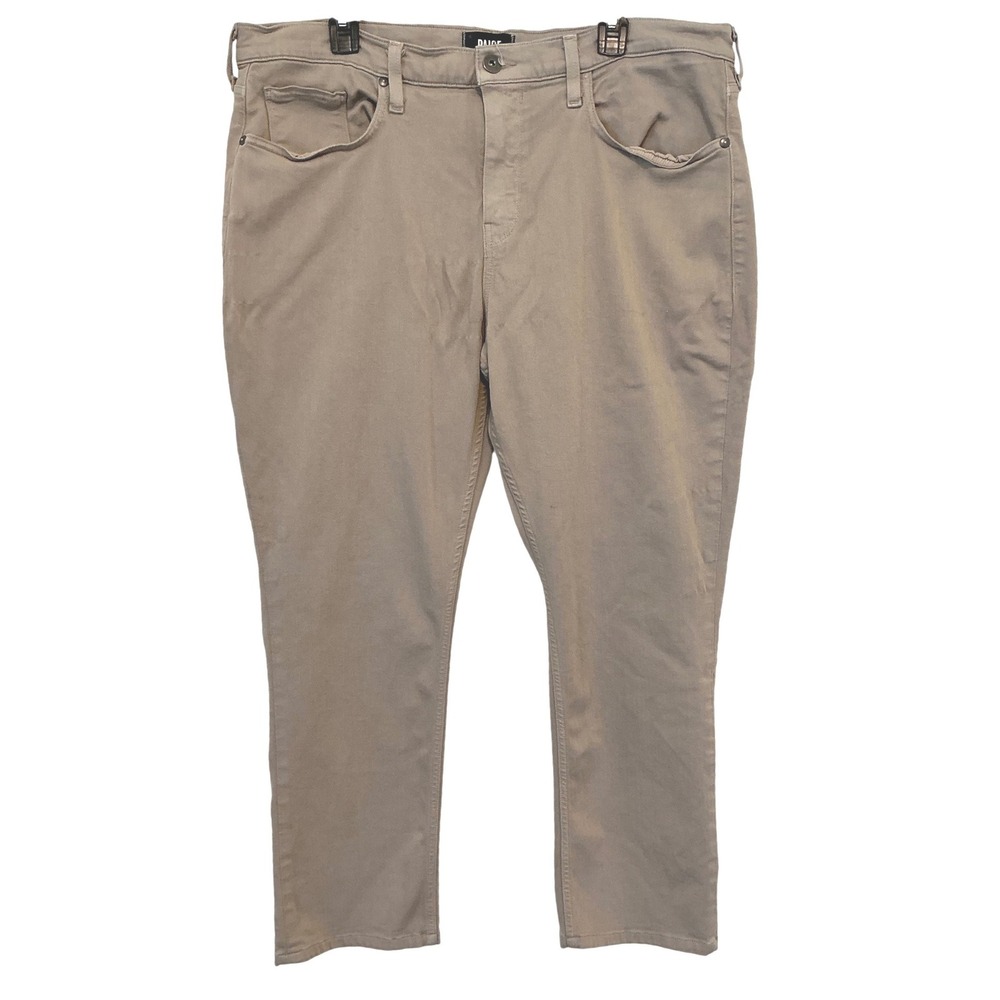 PAIGE‎ Federal Mens 38 Toasted Almond Slim Straight Stretch Jeans Beige M655799